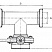 43110 Заслонка трехходовая однофланцевая нержавеющая Р-Р-Р — DIN, AISI 304